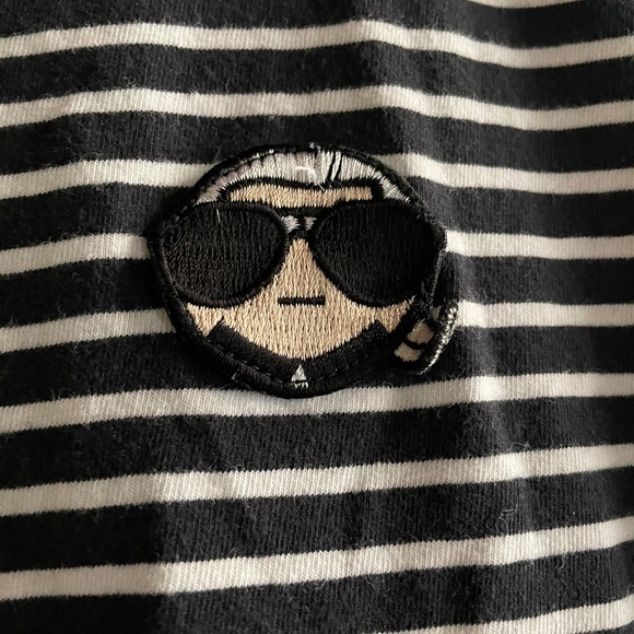 Karl Lagerfeld Stripe Tee Small - Picture 4 of 8